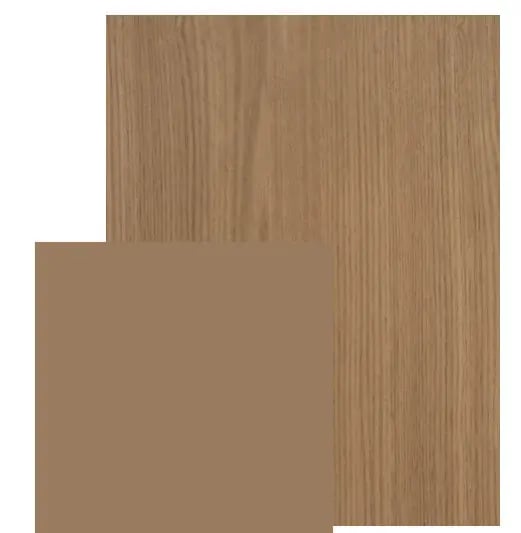Cafe Walnut wood grain door with its color-matched cabinet box paint