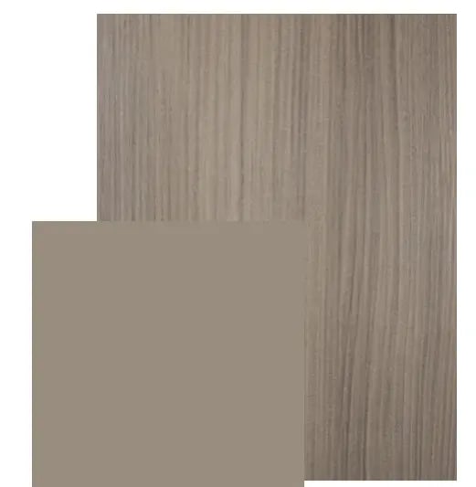 Urban Teak wood grain door with its color-matched cabinet box paint