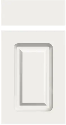 Curved Raised door and drawer front in Powder