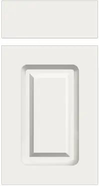 Curved Raised door and drawer front in Powder