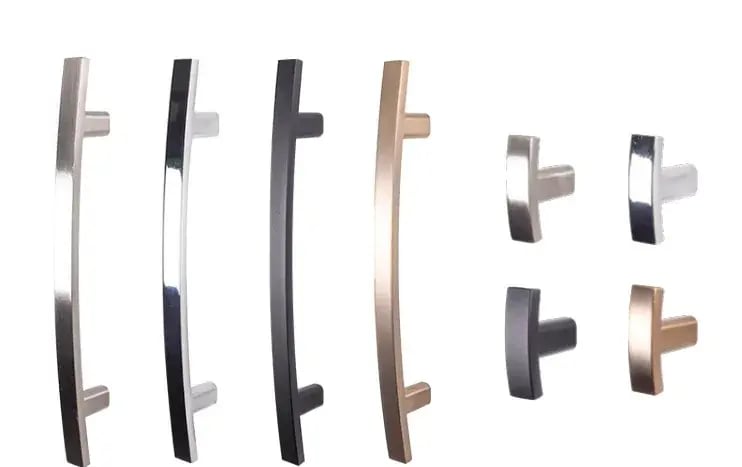 Arch pulls and knobs in four finishes