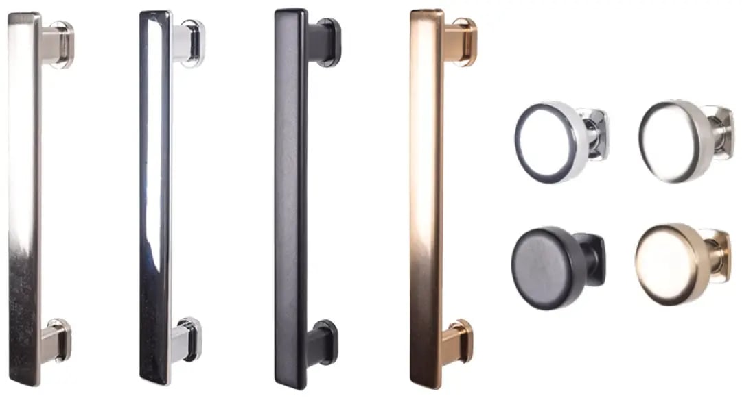 Artisan pulls and knobs in four finishes