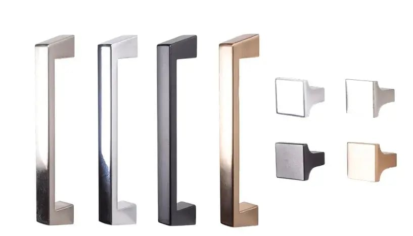 Loft pulls and knobs in four finishes