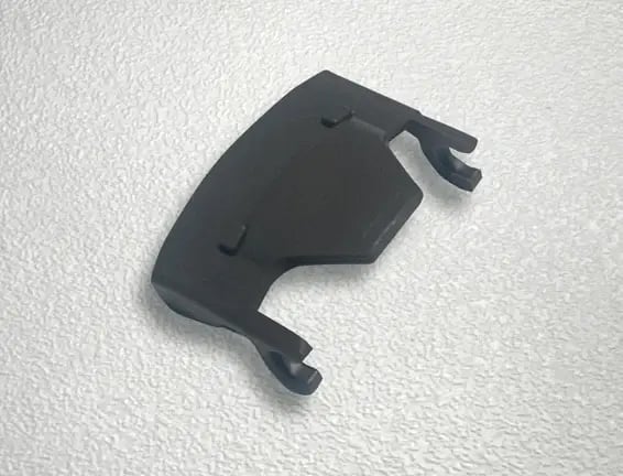 Black Qwikkit hinge restrictor clip I-1247 for framed cabinets with Soft Close hinges