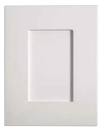 A primed white paint ready shaker classic cabinet door